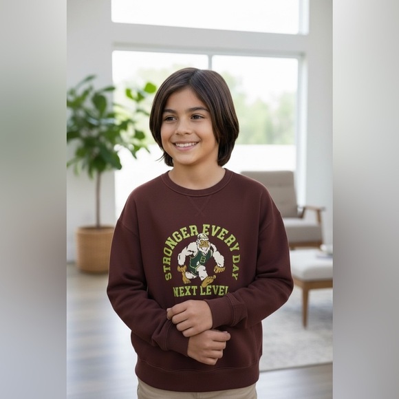 Old Navy Other - Old Navy Burgundy Kids Sweatshirt with Motivational Graphic